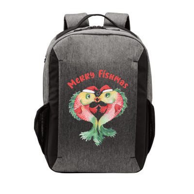 Merry FIshmas Cute Fish Christmas Gift Vector Backpack
