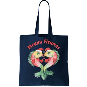 Merry FIshmas Cute Fish Christmas Gift Tote Bag