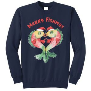 Merry FIshmas Cute Fish Christmas Gift Tall Sweatshirt