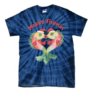 Merry FIshmas Cute Fish Christmas Gift Tie-Dye T-Shirt