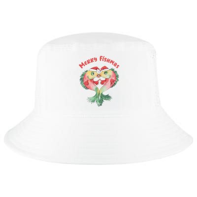 Merry FIshmas Cute Fish Christmas Gift Cool Comfort Performance Bucket Hat