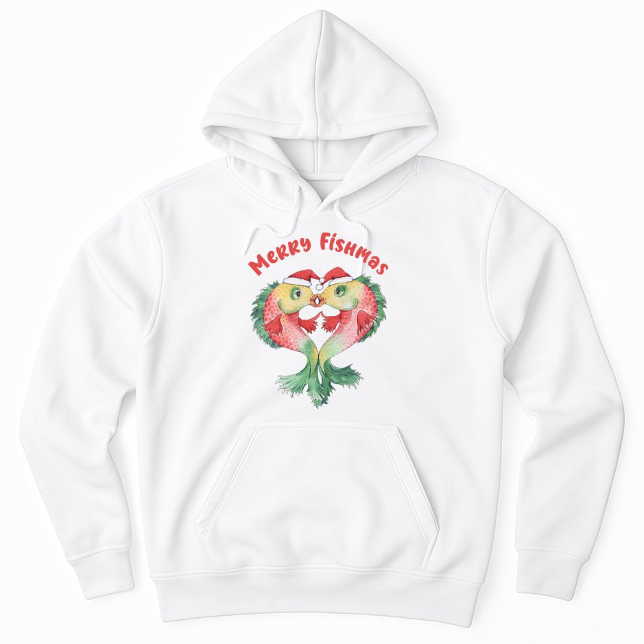 Merry FIshmas Cute Fish Christmas Gift Hoodie
