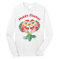 Merry FIshmas Cute Fish Christmas Gift Long Sleeve Shirt