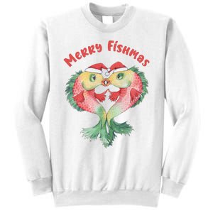 Merry FIshmas Cute Fish Christmas Gift Sweatshirt