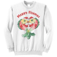 Merry FIshmas Cute Fish Christmas Gift Sweatshirt