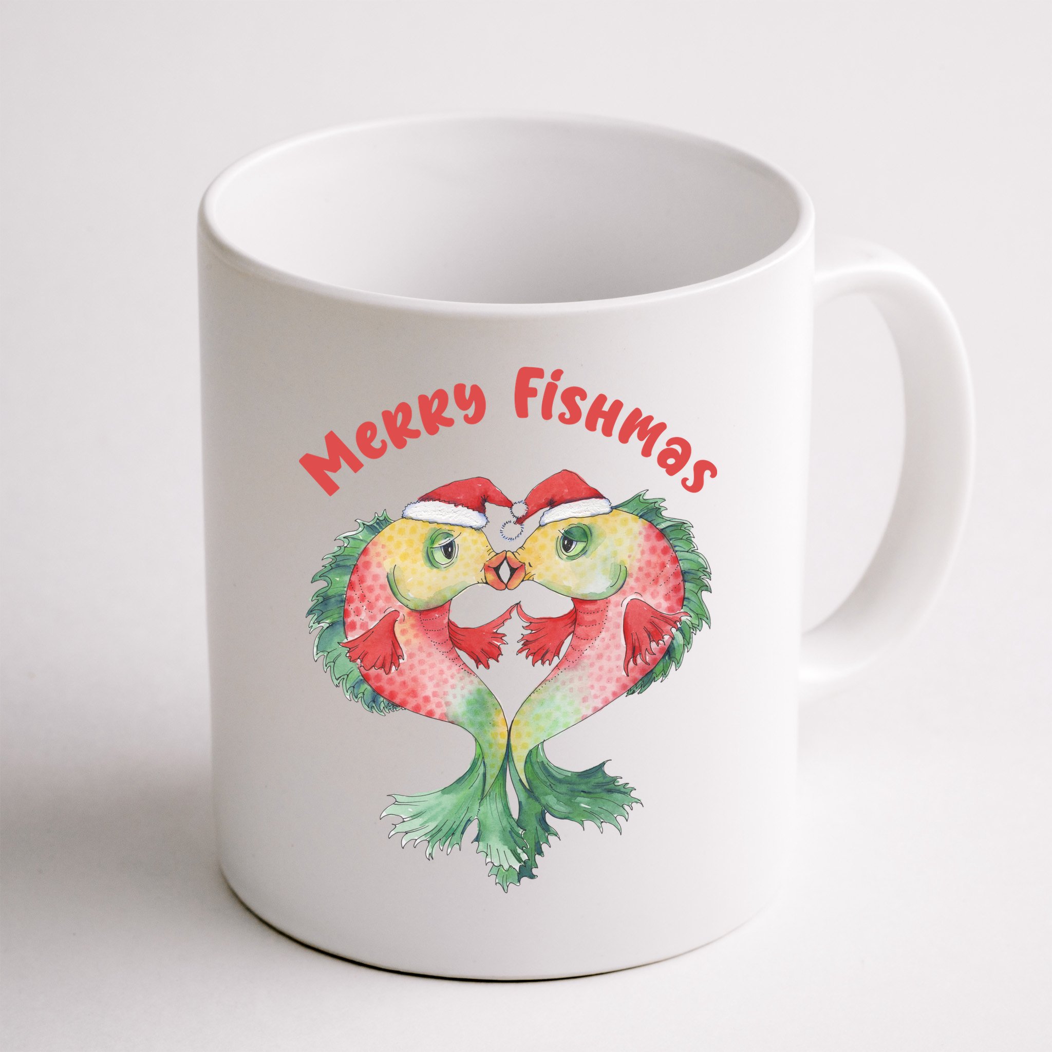 Merry FIshmas Cute Fish Christmas Gift Mug