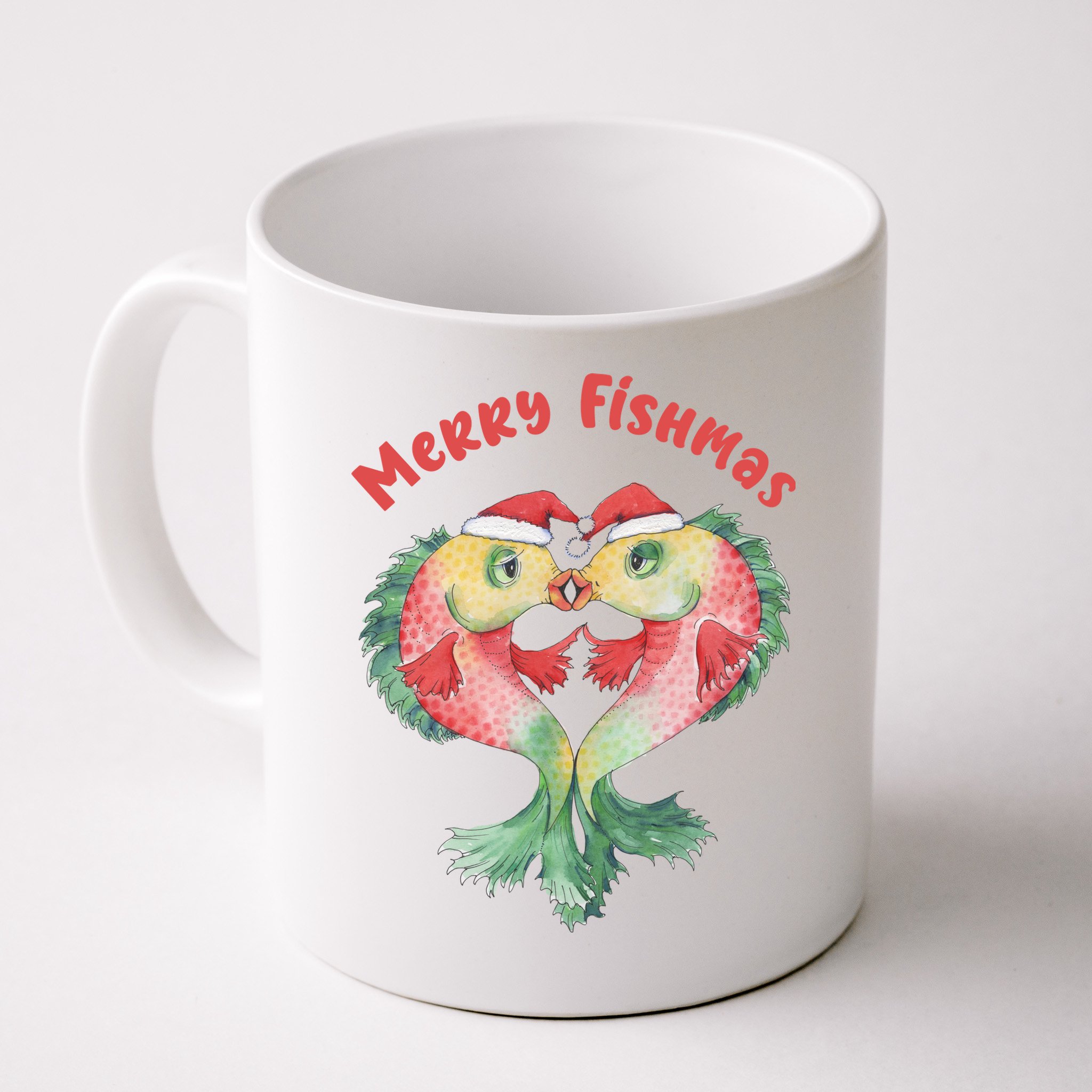 Merry FIshmas Cute Fish Christmas Gift Mug