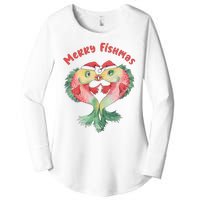 Merry FIshmas Cute Fish Christmas Gift Women's Perfect Tri Tunic Long Sleeve Shirt