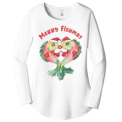 Merry FIshmas Cute Fish Christmas Gift Women's Perfect Tri Tunic Long Sleeve Shirt