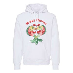 Merry FIshmas Cute Fish Christmas Gift Premium Hoodie