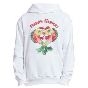 Merry FIshmas Cute Fish Christmas Gift Urban Pullover Hoodie