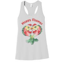 Merry FIshmas Cute Fish Christmas Gift Women's Racerback Tank