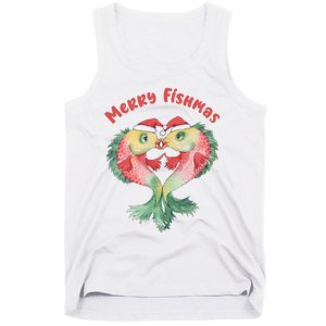 Merry FIshmas Cute Fish Christmas Gift Tank Top