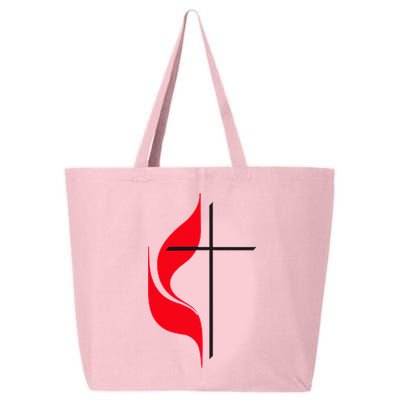 Methodist Flag Christian Cross And Flame 25L Jumbo Tote