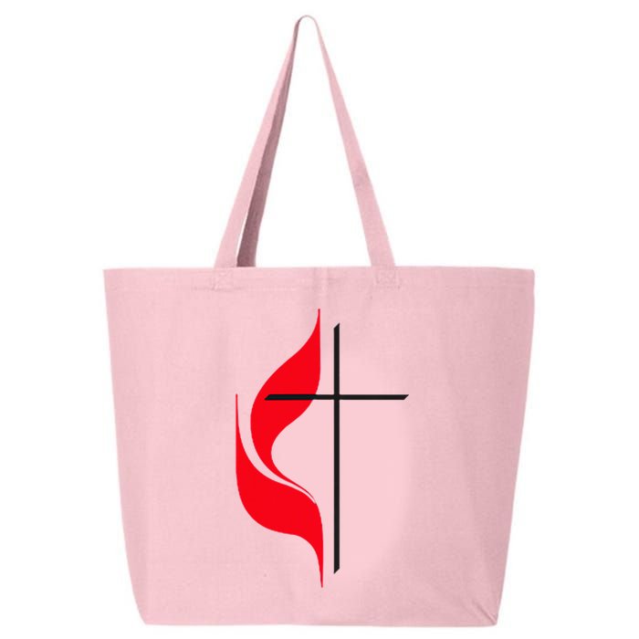 Methodist Flag Christian Cross And Flame 25L Jumbo Tote