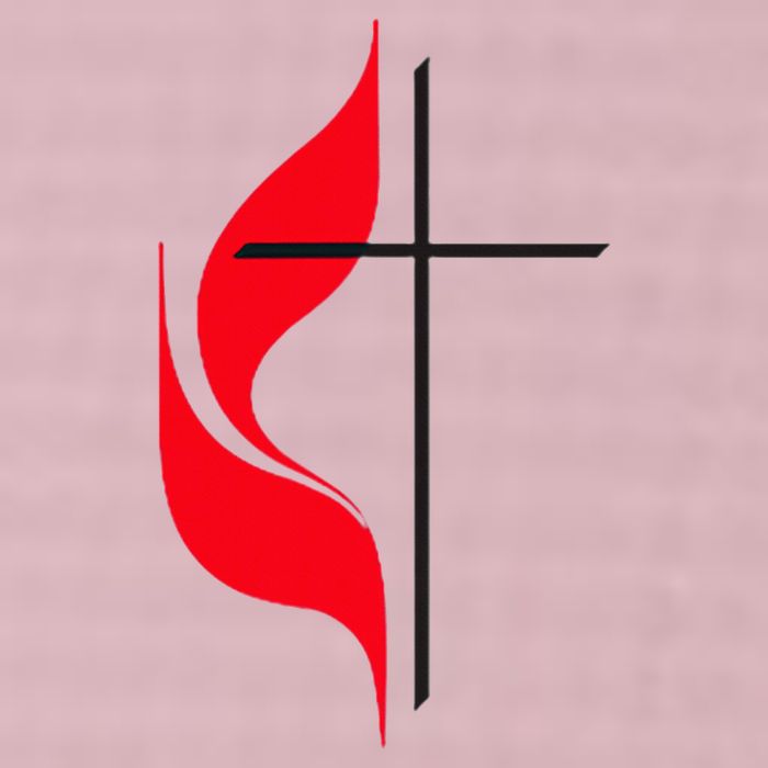 Methodist Flag Christian Cross And Flame 25L Jumbo Tote