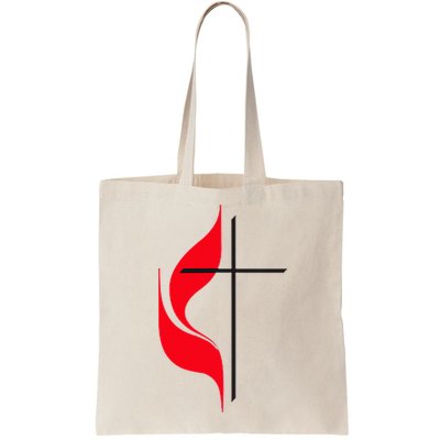 Methodist Flag Christian Cross And Flame Bag