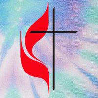 Methodist Flag Christian Cross And Flame Legacy Tie Dye Trucker Hat