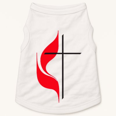 Methodist Flag Christian Cross And Flame Doggie Tank