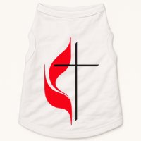 Methodist Flag Christian Cross And Flame Doggie Tank