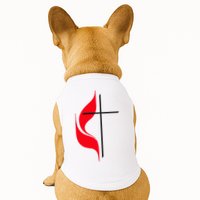 Methodist Flag Christian Cross And Flame Doggie Tank