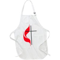 Methodist Flag Christian Cross And Flame Apron
