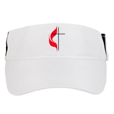 Methodist Flag Christian Cross And Flame Adult Drive Performance Visor