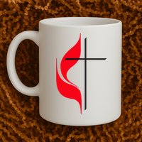 Methodist Flag Christian Cross And Flame Mug