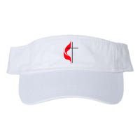 Methodist Flag Christian Cross And Flame Visor