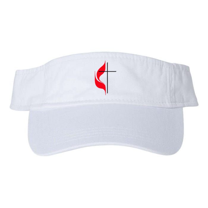 Methodist Flag Christian Cross And Flame Visor