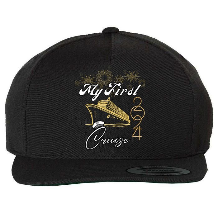 My First Cruise 2024 Family Vacation Cruise Ship Travel Wool Snapback Cap