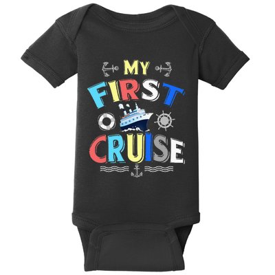 My First Cruise Men Women Rookie Travelers Baby Bodysuit