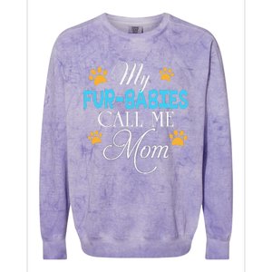 My FurBabies Call Me Mom Dog Cat Lover Mother Father Day Colorblast Crewneck Sweatshirt