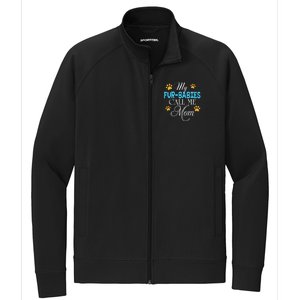 My FurBabies Call Me Mom Dog Cat Lover Mother Father Day Stretch Full-Zip Cadet Jacket