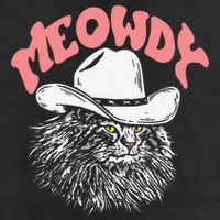 Meowdy! Funny Country Music Cat Cowboy Hat Vintage Funny Hat