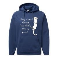 My Ferret Cute Saying Cuddly Rodent Performance Fleece Hoodie