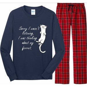 My Ferret Cute Saying Cuddly Rodent Long Sleeve Pajama Set