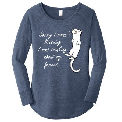 My Ferret Cute Saying Cuddly Rodent Women's Perfect Tri Tunic Long Sleeve Shirt