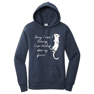 My Ferret Cute Saying Cuddly Rodent Women's Pullover Hoodie