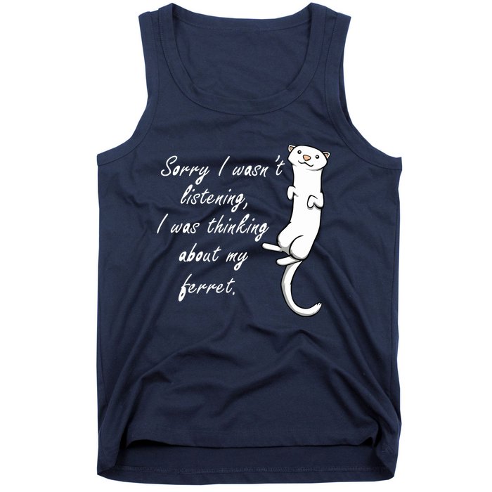 My Ferret Cute Saying Cuddly Rodent Tank Top