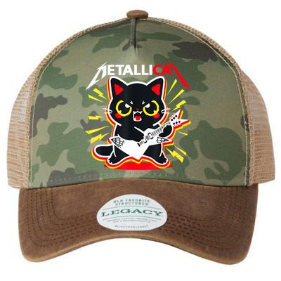 Metallicat Funny Cat Rock 90s Meow For Music Band Of Friend Legacy Tie Dye Trucker Hat