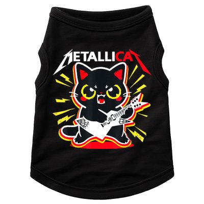 Metallicat Funny Cat Rock 90s Meow For Music Band Of Friend Doggie Tank
