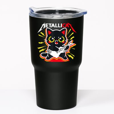 Metallicat Funny Cat Rock 90s Meow For Music Band Of Friend Tumbler