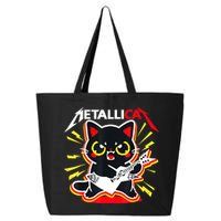 Metallicat Funny Cat Rock 90s Meow For Music Band Of Friend 25L Jumbo Tote