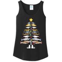 Merry Fishmas Christmas Tree Funny Fishing Ladies Essential Tank