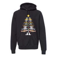 Merry Fishmas Christmas Tree Funny Fishing Premium Hoodie