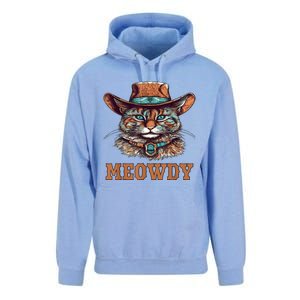 Meowdy Funny Cat Graphic Western Cowboy Cat Meow Howdy Unisex Surf Hoodie