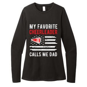 My Favorite Cheerleader Calls Me Dad Cheerleading Cheer Dad Funny Gift Womens CVC Long Sleeve Shirt