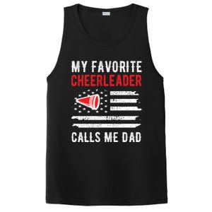 My Favorite Cheerleader Calls Me Dad Cheerleading Cheer Dad Funny Gift PosiCharge Competitor Tank