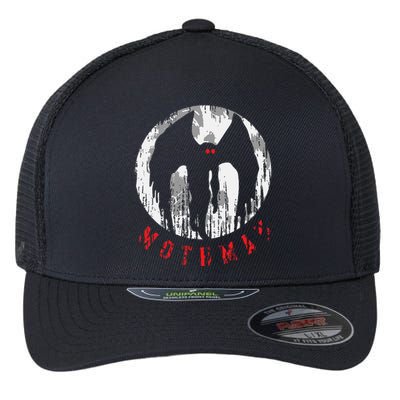 Mothman Folklore Cryptid Flexfit Unipanel Trucker Cap